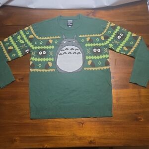 Our Universe Studio Ghibli My Neighbor Totoro Fair Isle Knit Sweater Size Med